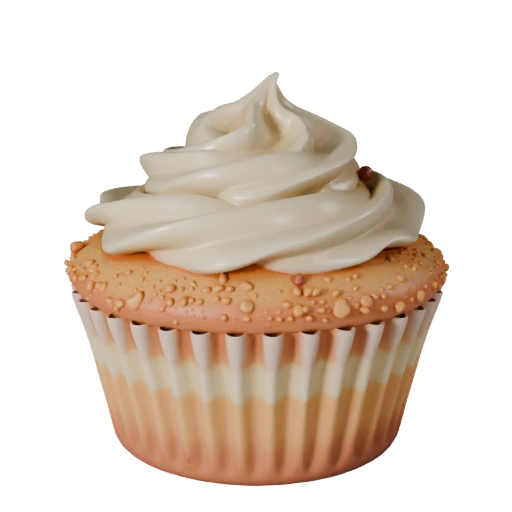 Glazed Cupcake 3D Asset for Cinematic Film and VFX