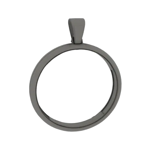 Minimal Locket render detail 3D model, isometric studio render, highlighting pendant form and finish detail.
