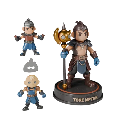 Mascot Fantasy Figurine realistic 3D model preview showing pose, three-quarter view, toy proportion and material detail