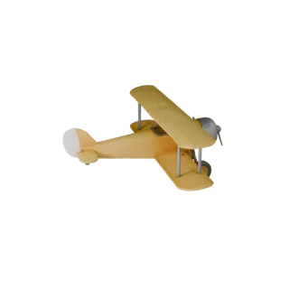 Printable Vintage Biplane STL 3D Model for Collectibles &