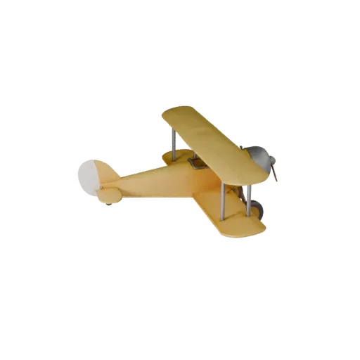 Printable Vintage Biplane STL 3D Model for Collectibles &