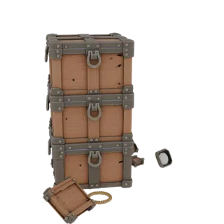 Printable Pirate Crate 3D Asset for Resin Printers