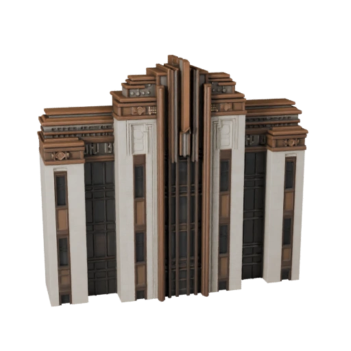 Modèle 3D de Façade Art Déco pour Unity - Ressource de Jeu pour l'Architecture