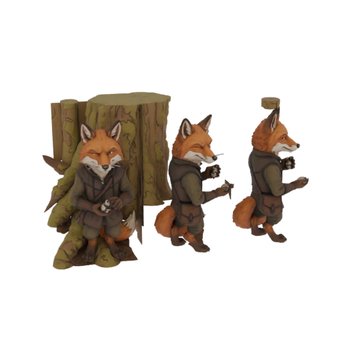 Anthropomorphic Fox Adventurer Miniature