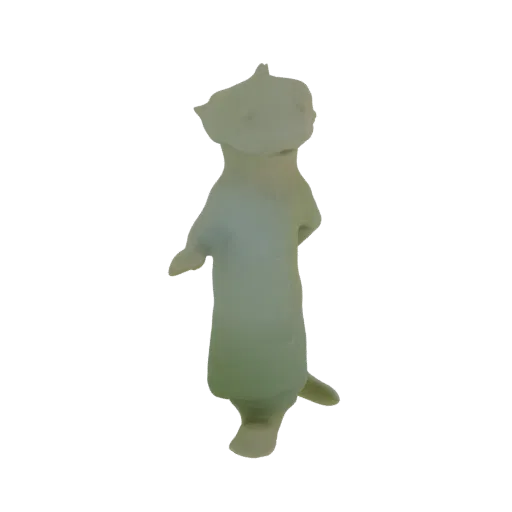3D model of a cute meerkat standing upright with its front paws slightly out.