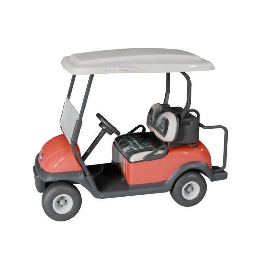 Golfwagen 3D-Modell für Blender & Spiele - PBR-Asset