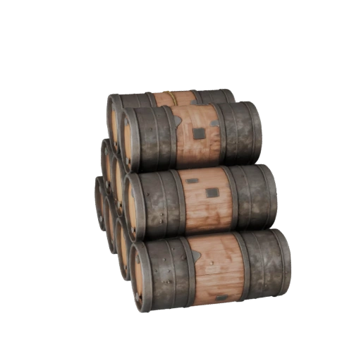Industrial Barrel 3D Asset for Layered Studio Sets