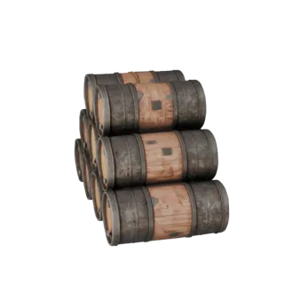 Industrial Barrel 3D Asset for Layered Studio Sets