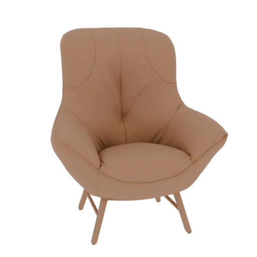 Modern Tufted Armchair 3D Model