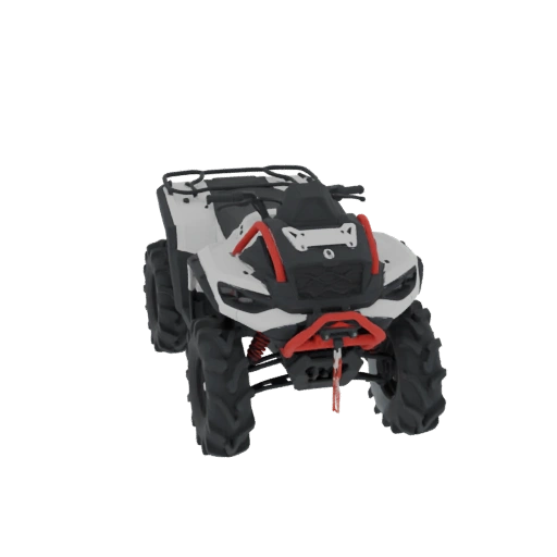 White and Red ATV Quad Bike