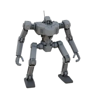 Service Style Robot 3D Asset for Tabletop Printing
