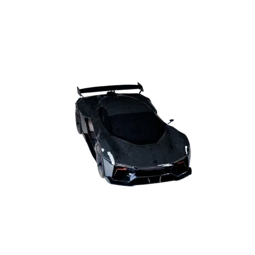 Modello 3D di auto futuristica game ready, vista studio tre quarti, asset veicolo pronto per la produzione con pannellature f