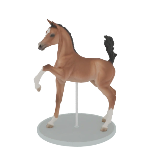 Bay Foal Standing on Hind Legs 3D Model