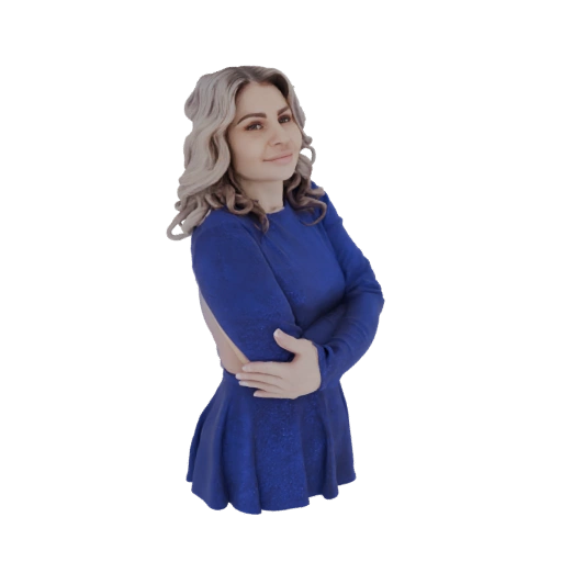 Woman in Blue Dress