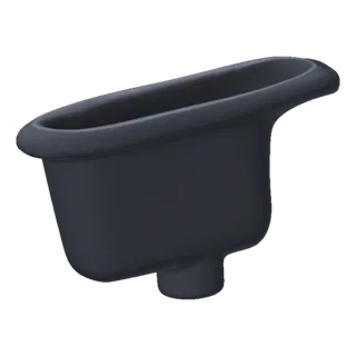 Dark Gray Clawfoot Bathtub 3D Model
