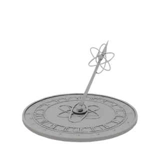 Sundial with Atom Gnomon