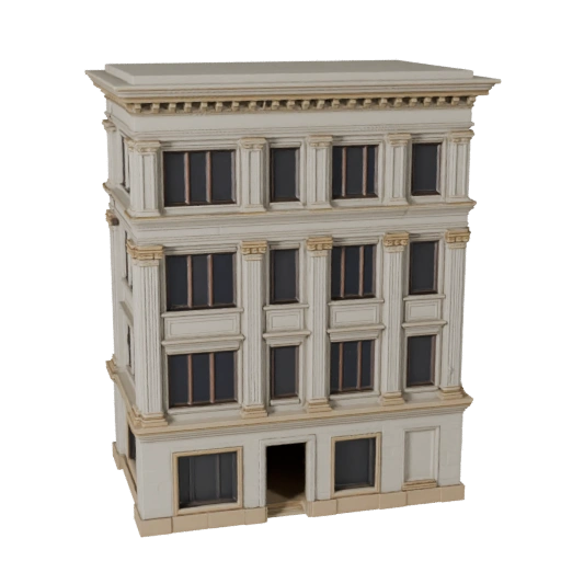 Печатная Классическая Фасадная 3D Модель STL - Масштабируемый Ассет