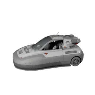 Hovercraft 3D Model for Unity - Low Poly Game Asset