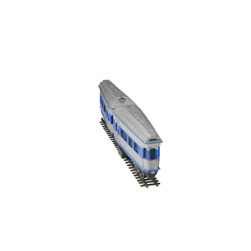 Magnetschwebebahn 3D-Modell - Low Poly Spielbereit PBR-Asset
