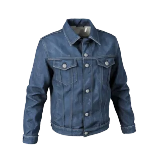 AR Ready Denim Jacket 3D Asset for Online Browsers