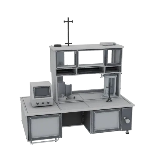 Clean Room Reactor Core Printable 3D model, isometric STL render, showing clean metal, bench-top devices.