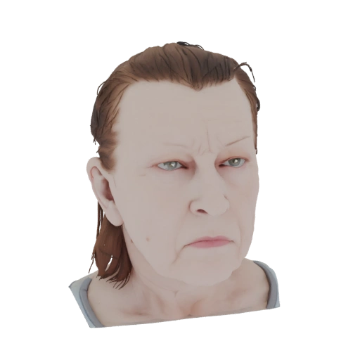 Elderly Woman Bust 3D Model