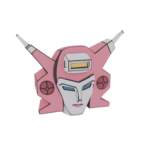 Pink Robot Head