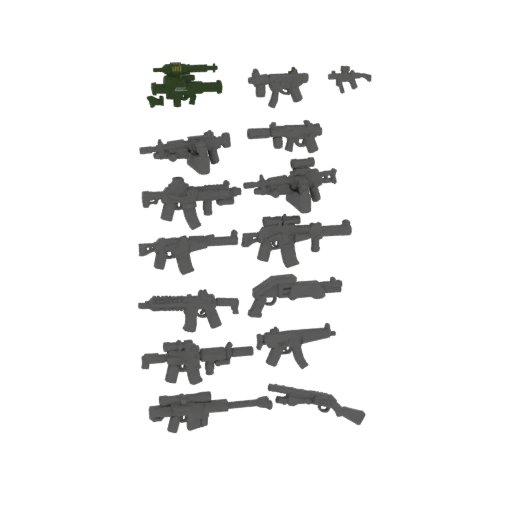 Assorted Modern Firearms 3D Model Pack