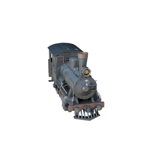 Treno a Vapore Vintage Low Poly 3D Model per Unity & Unreal
