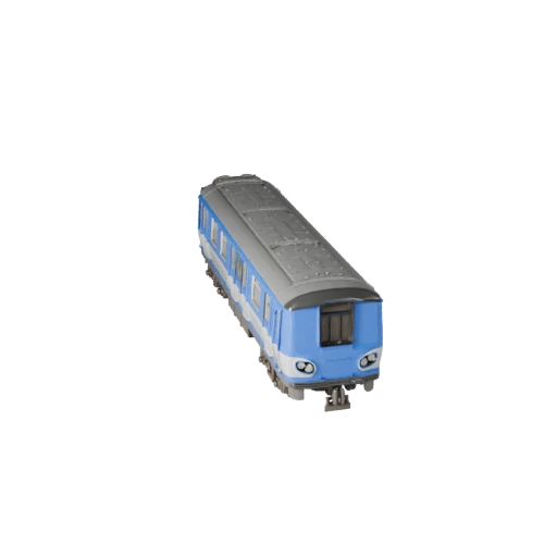 Modelo 3D de Trem Metropolitano Pronto para Jogo para Jogos em Tempo Real - PBR
