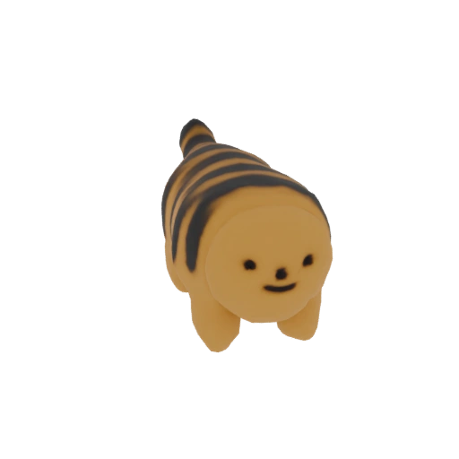 Cute Tiger Cat 3D Model
