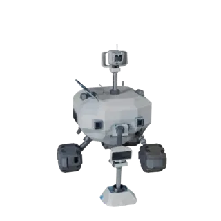 Ice World Lunar Lander 3D Asset for Realtime Levels