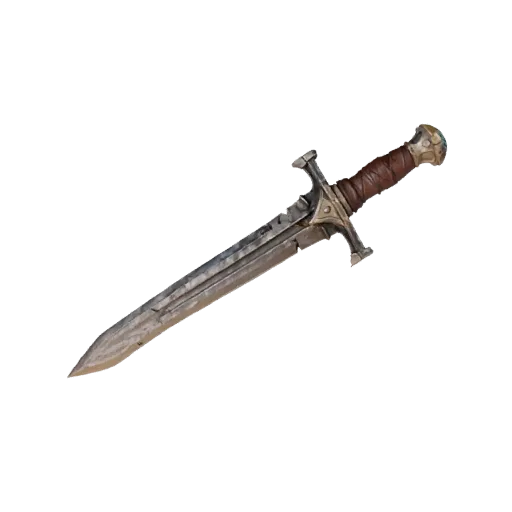 نموذج ثلاثي الأبعاد جاهز للعرض لسيف خيالي GLB، لقطة رئيسية مقربة، مع هيكل نظيف وتظليل PBR على النصل.