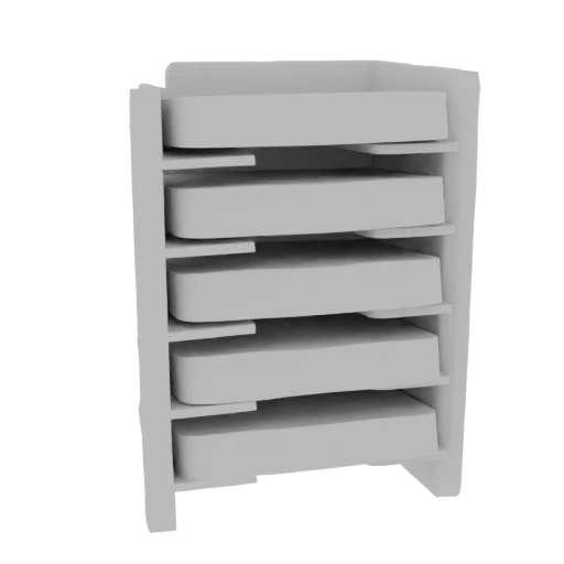 Modern White Document Tray Organizer