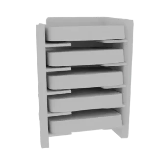 Modern White Document Tray Organizer