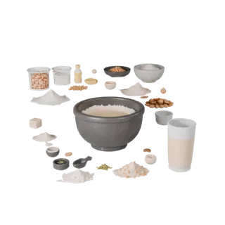 Baking Flour Bowl 3D AR Asset for WebGL Browser Use