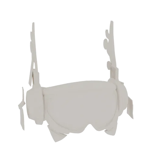 A minimalist bra 3D model, rendered in a neutral beige color, against a black background.