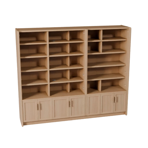 Wall Mounted Bookshelf 3D Asset for Studio Catalogs