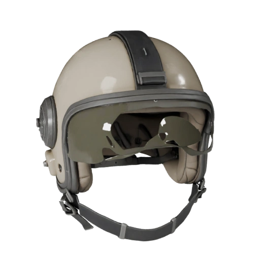 Realistic Pilot Helmet 3D Model for Cinema Studios