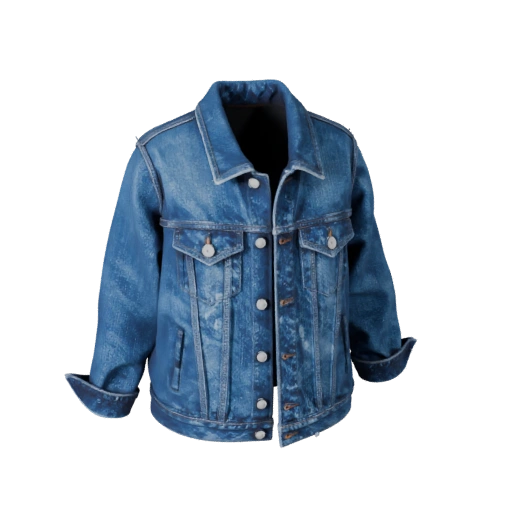 Lässige Jeansjacke 3D-Asset für Indie-Spiele