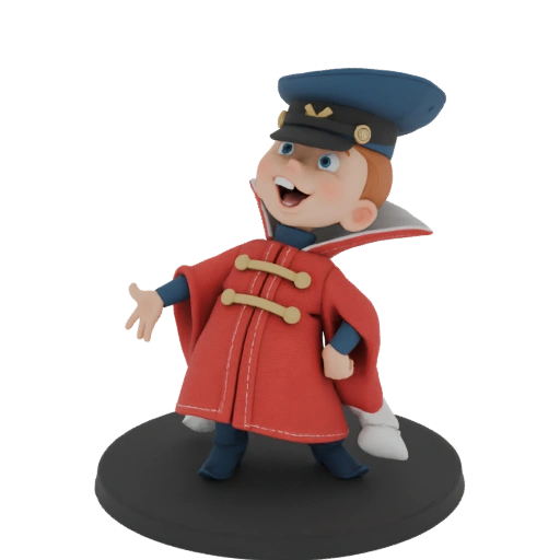 Charming Boy Conductor 3D Model