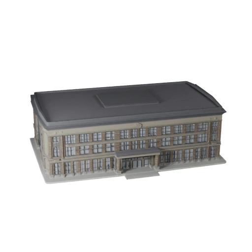 Modello 3D Padiglione Pubblico per Blender - Asset di Rendering