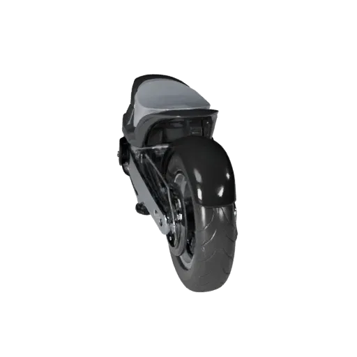 Modèle 3D de scooter rétro haute poly, vue studio en gros plan, actif de véhicule haute poly avec équilibre du cadre, échelle