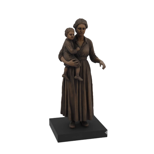 Mother and Child Bronze Statue