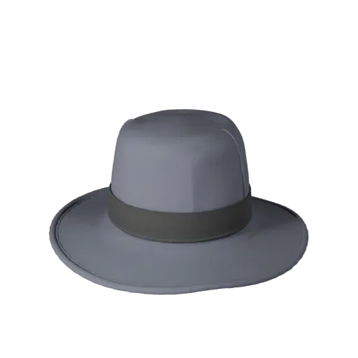 Wide Brim Cap Realistic 3D model, three-quarter studio render, showing fabric, headwear silhouette.