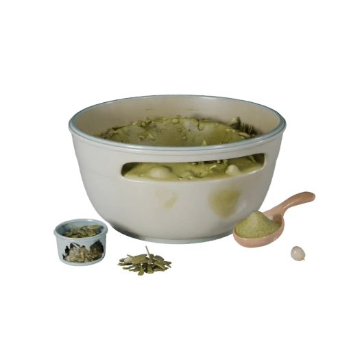 Fresh Herb Flour Bowl 3D Cinematic Asset for Studio