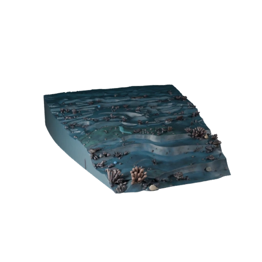 High Poly Coral Reef Seabed Biome 3D for VFX Close-Ups