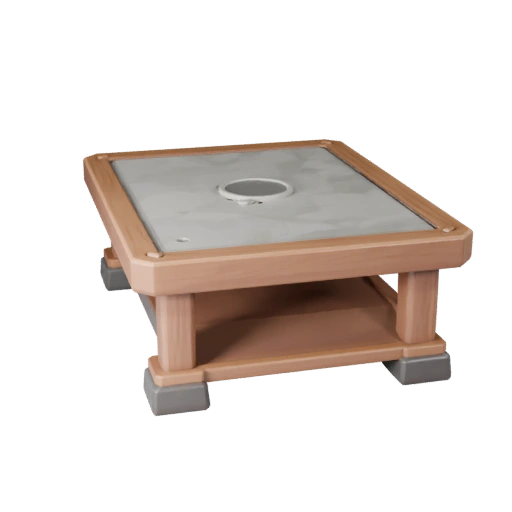 Marble Coffee Table 3D Game Asset for Indie Levels