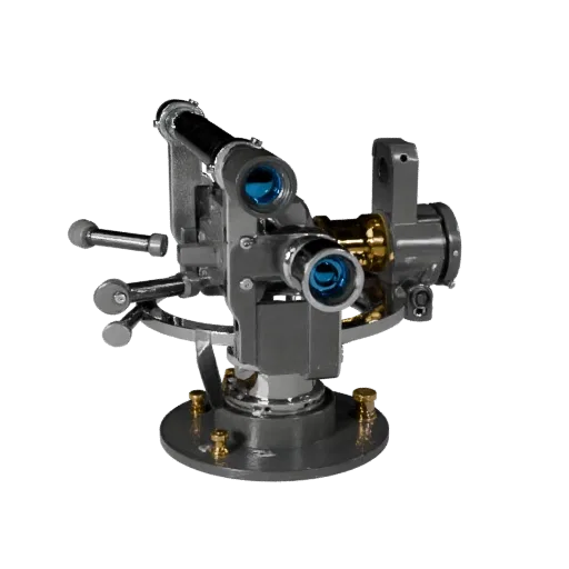 Observatory Style Mount Modular 3D model, isometric modular kit view, showing metal tubes, optical alignment.