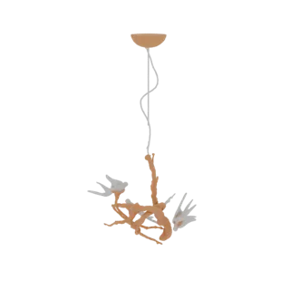 Artistic Bird Branch Chandelier 3D Model